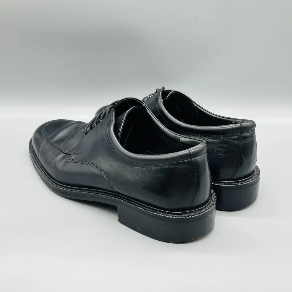 Cole Haan Shoes Men 11.5 Black Leather City Derby Oxford Dress Vtg Apron Toe